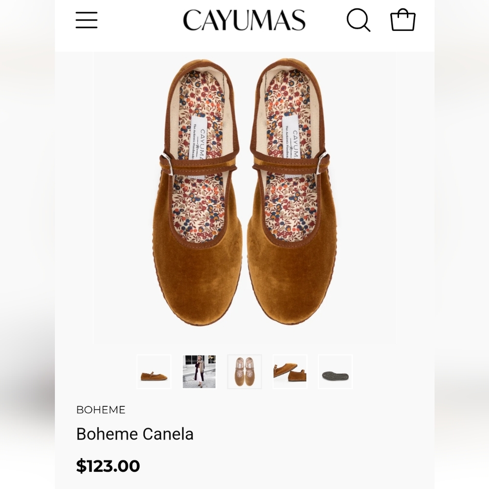 Cayumas Velvet Made in Italy Balet Flat